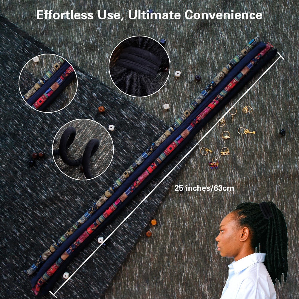 Spiral Lock Hair Tie colorful dread ties multi displays vibrant color options and versatility.