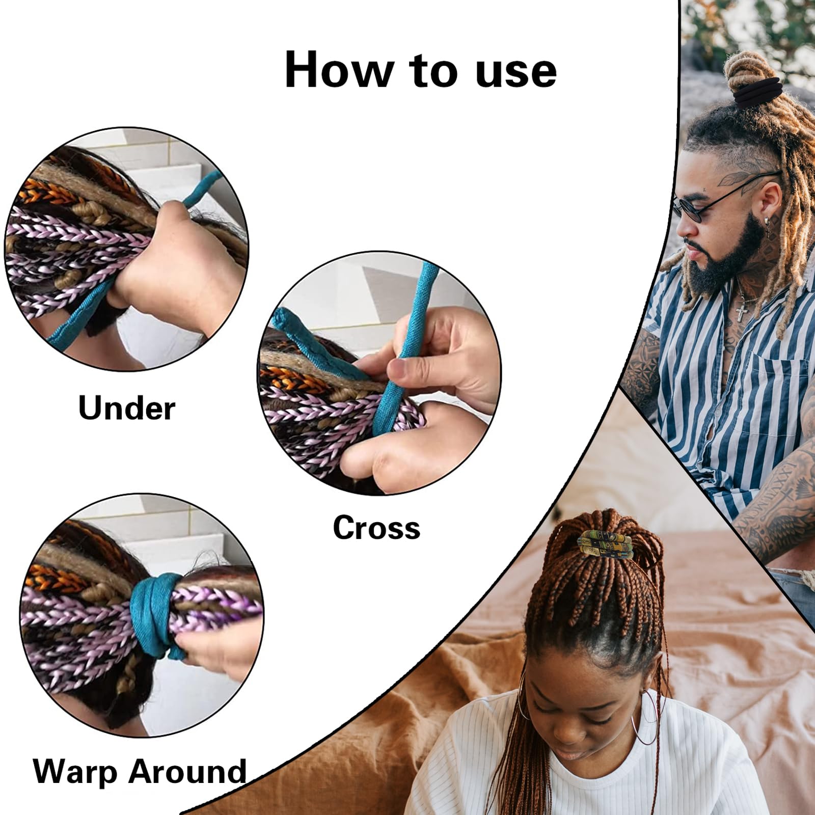Spiral Lock Hair Tie for women and men, a versatile dreadlock accessory.