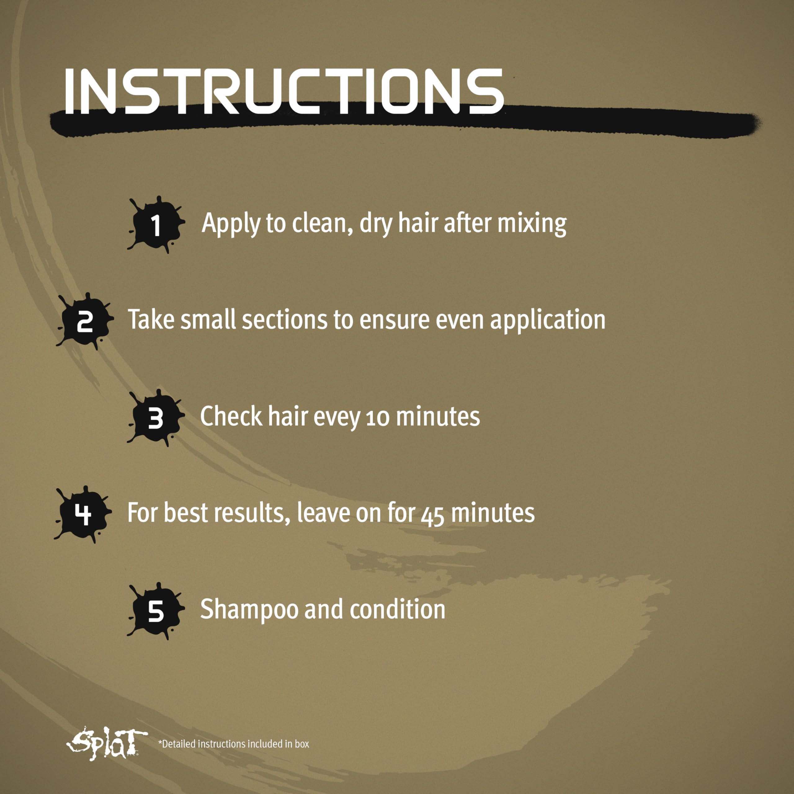 Splat Complete Shampoo included to balance hair after bleaching