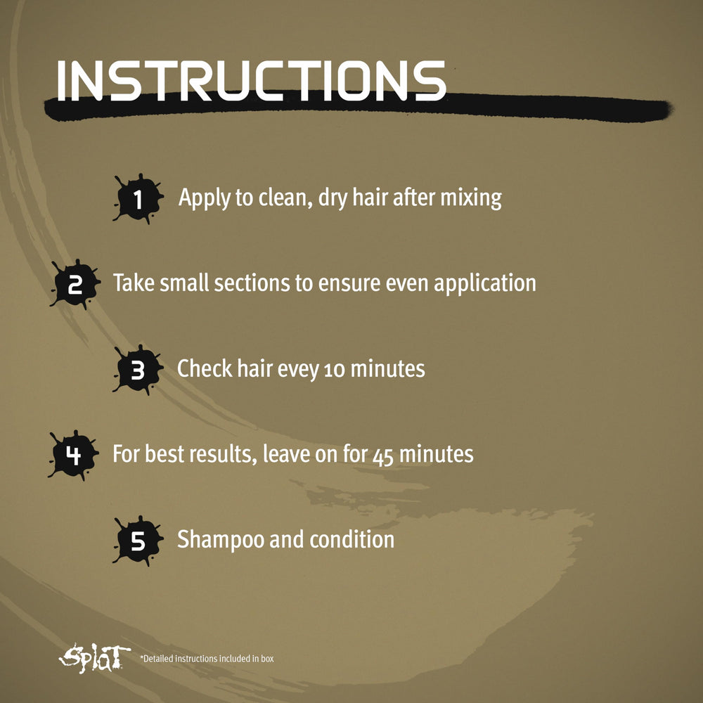 Splat Complete Shampoo included to balance hair after bleaching