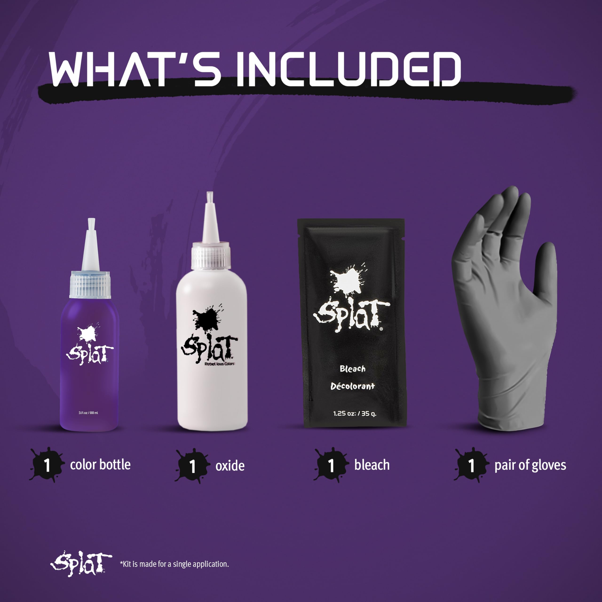 Splat Lusty Lavender dye-application-foil supports precise, mess-free color application.