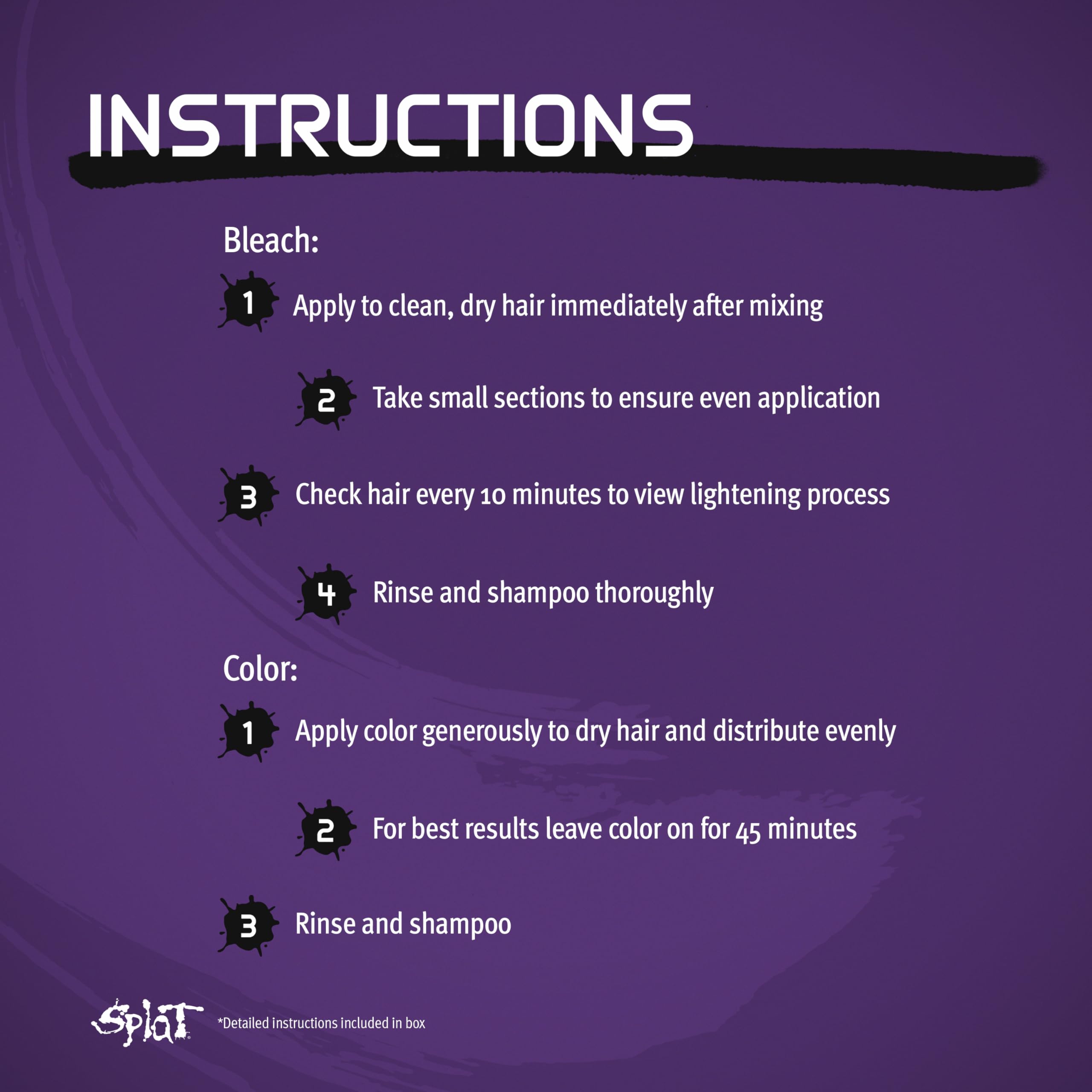Splat Lusty Lavender oxide bottle ensures even coverage and consistent color development.