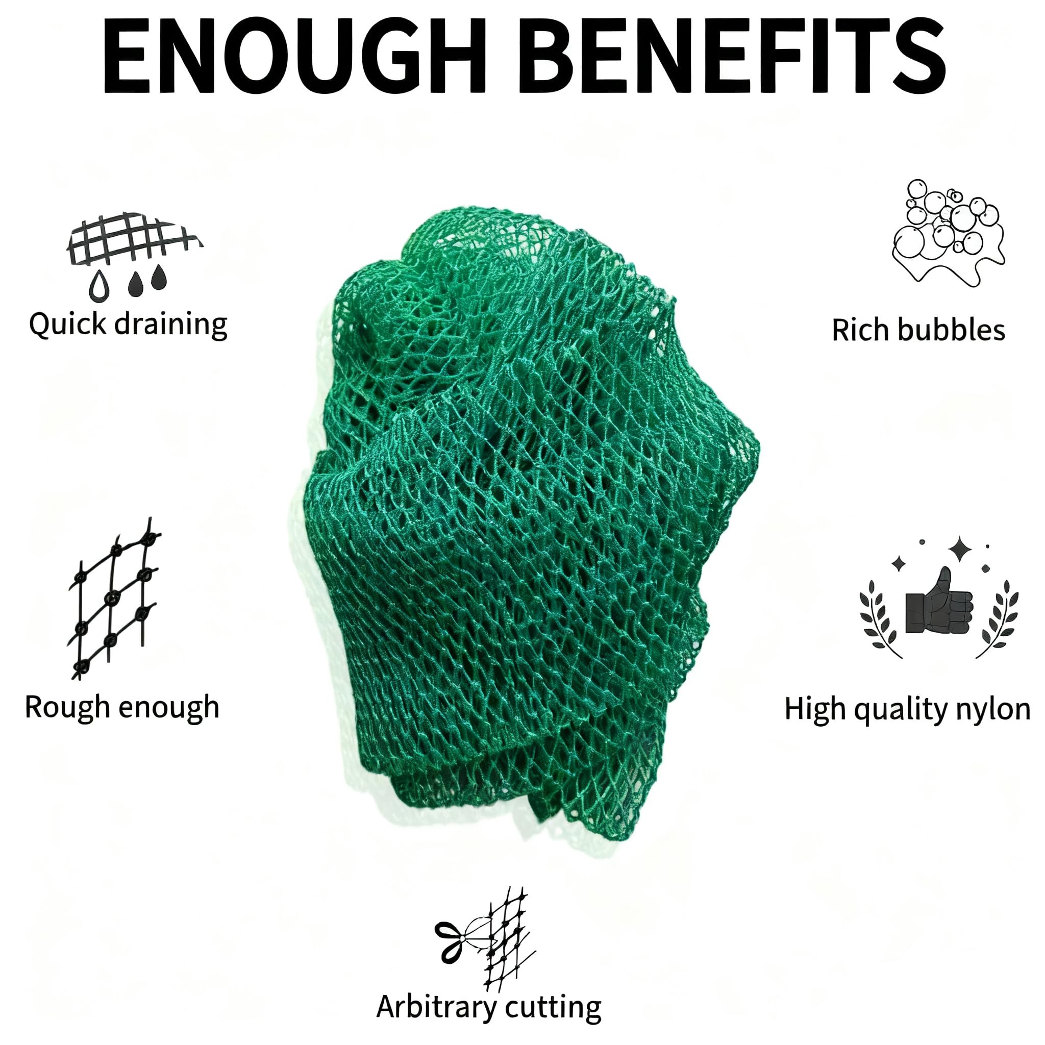 SPMKTBOZAI African Net Sponge back-scrub usage highlights efficient cleansing and pore-refreshing routine.