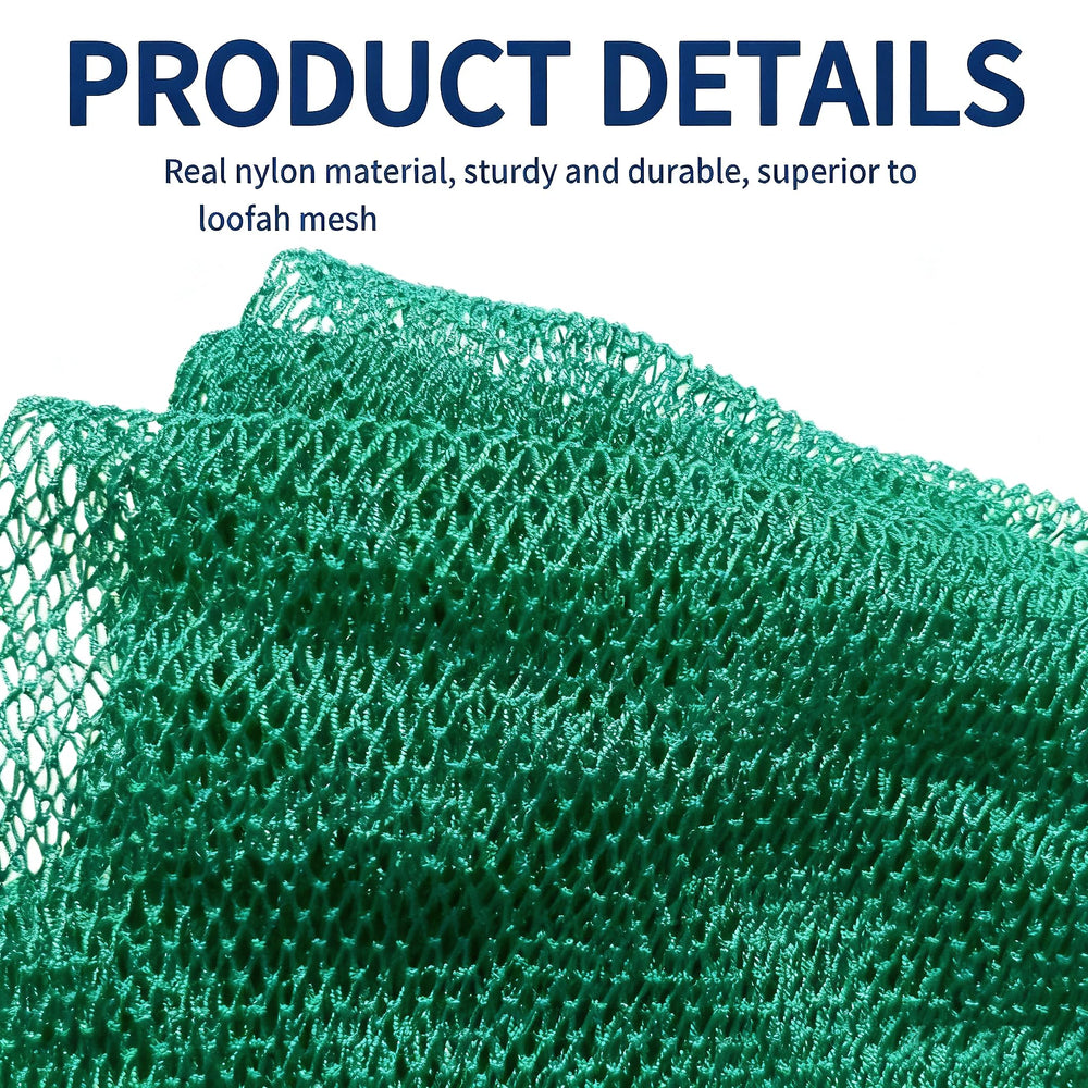 SPMKTBOZAI African Net Sponge close-up demonstrates quick-dry nylon fibers for fast air-drying.