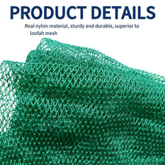 SPMKTBOZAI African Net Sponge close-up demonstrates quick-dry nylon fibers for fast air-drying.