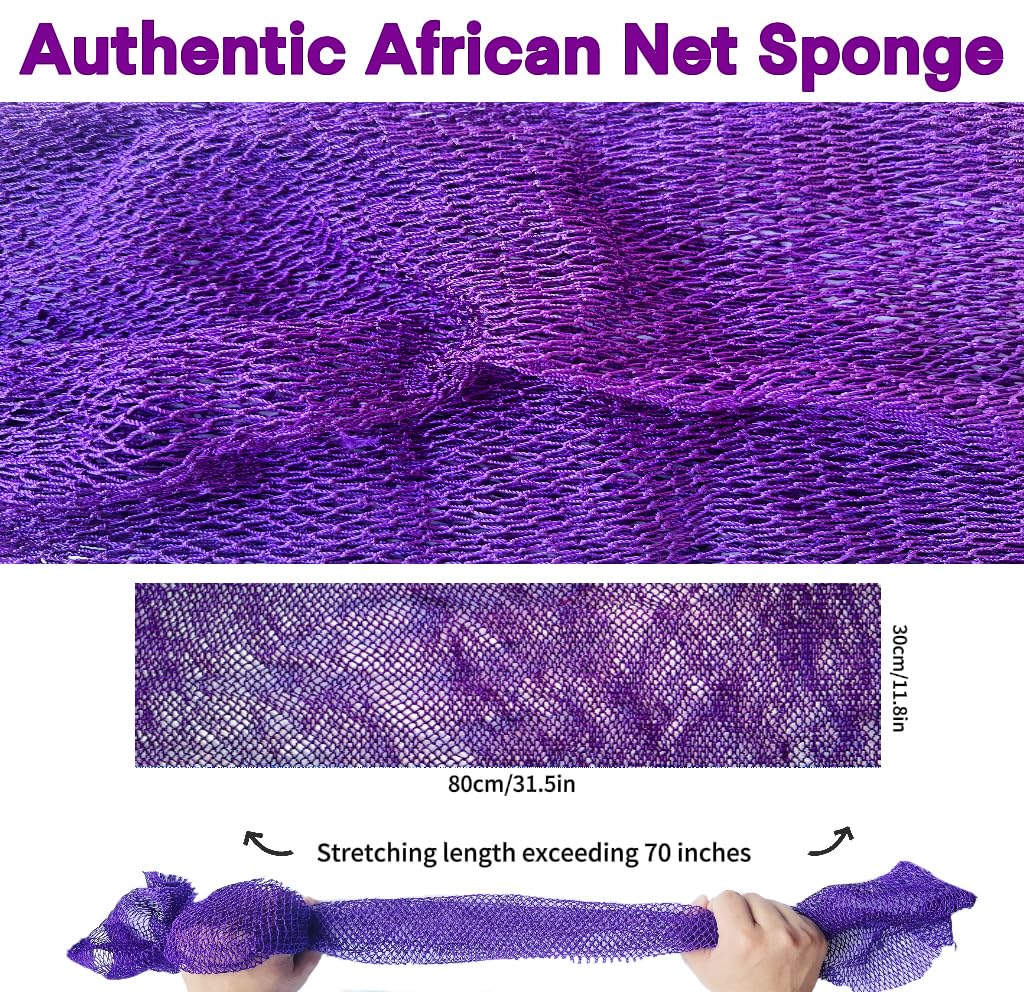SPMKTBOZAI African Net Sponge closeup shows durable nylon material.