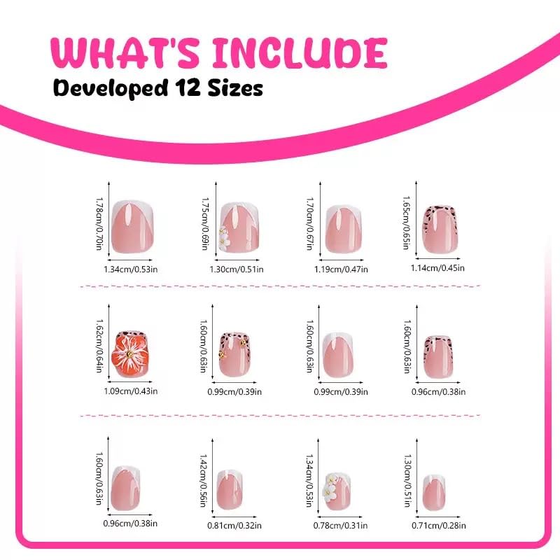 SPNBCQ glue-on nails kit with file and stickers shown for easy at-home manicure.