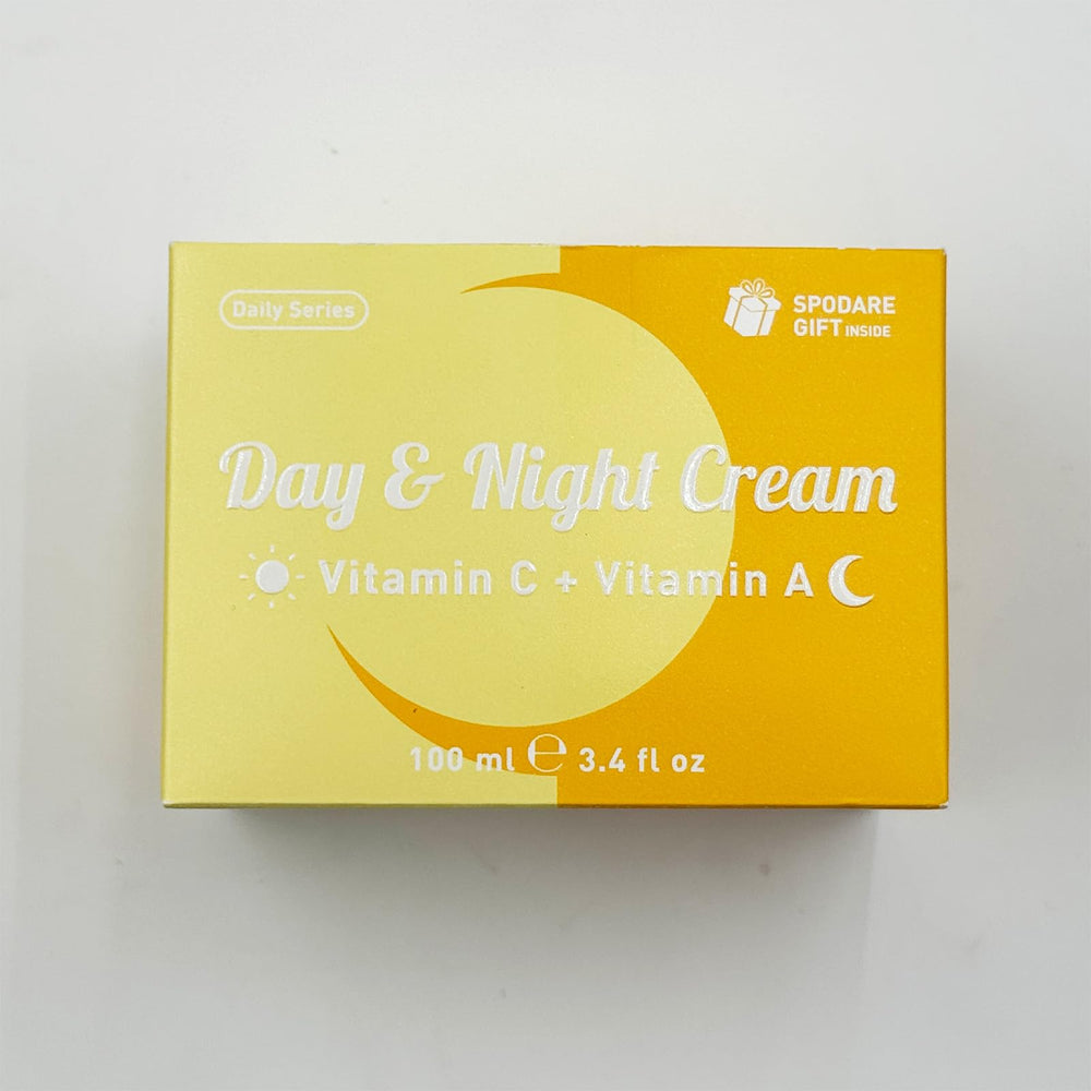 SPODARE Bathroom counter setup with day and night creams for routine