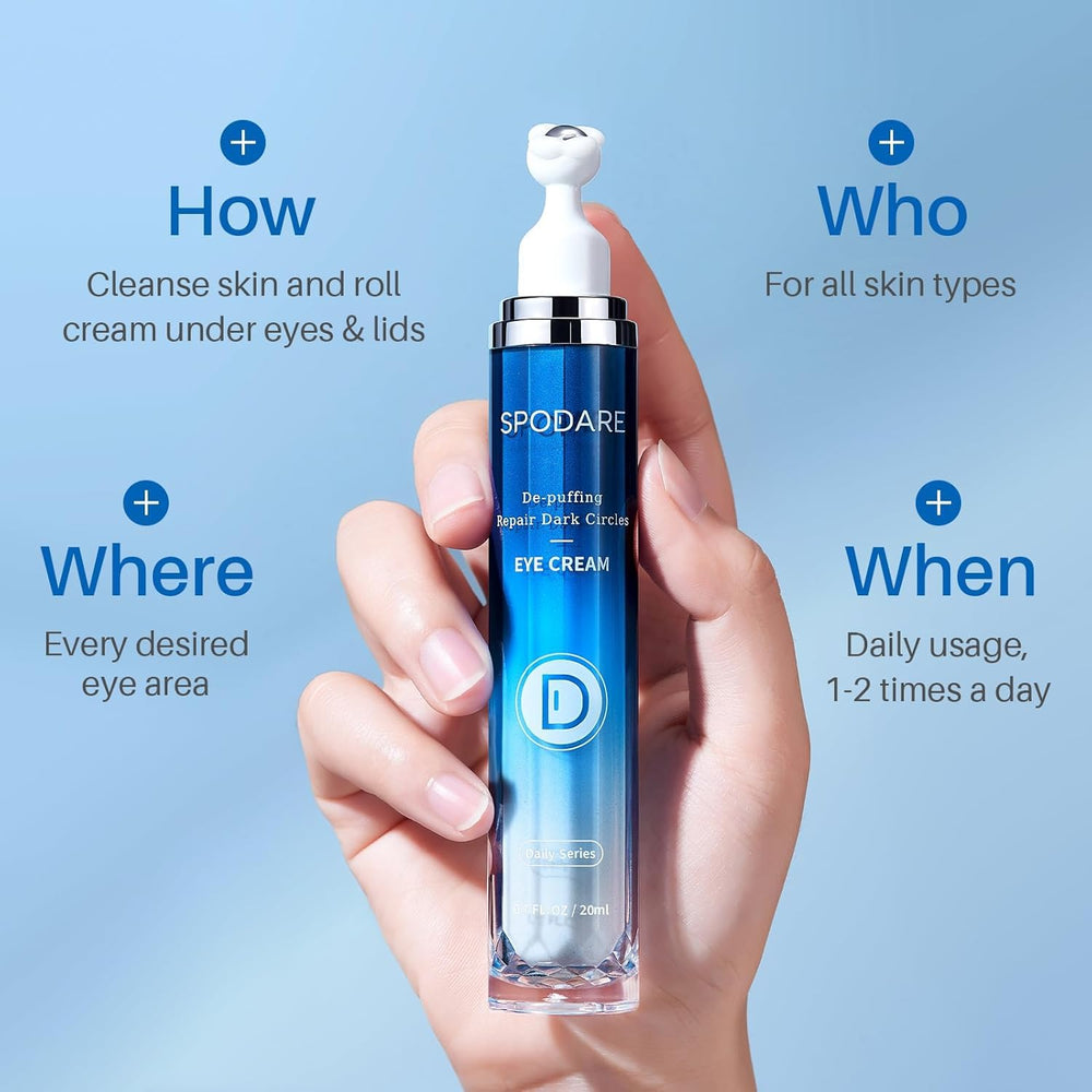 SPODARE caffeine eye cream light texture absorbs quickly for daily use