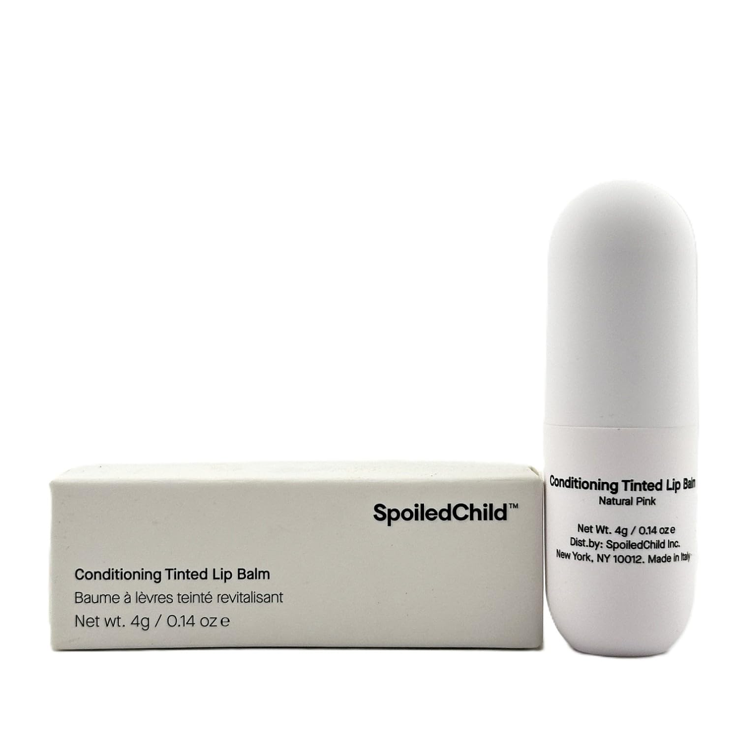 SpoiledChild lip balm plum application on lips demonstrates smooth glide and color payoff.