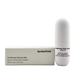 SpoiledChild lip balm plum application on lips demonstrates smooth glide and color payoff.
