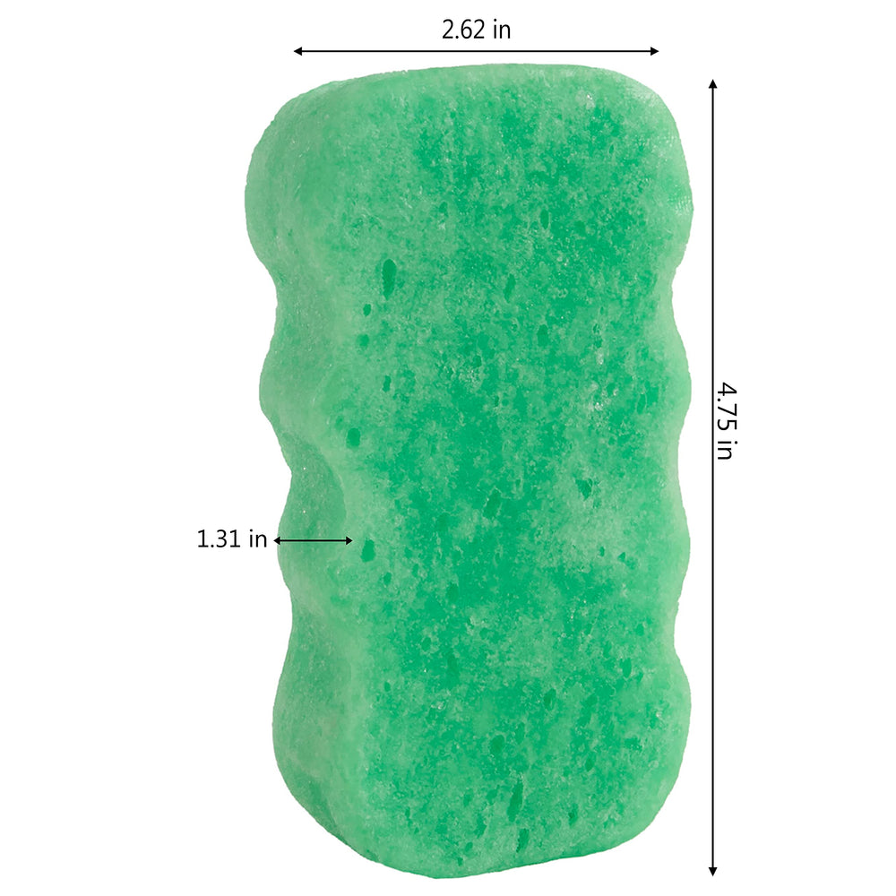 Spongeables body wash sponge close-up demonstrates soap-in-sponge convenience