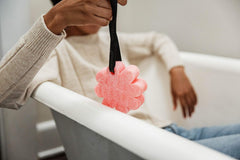 Spongellé Bulgarian Rose Wild Flower Buffer lather forms a gentle cleansing wash.