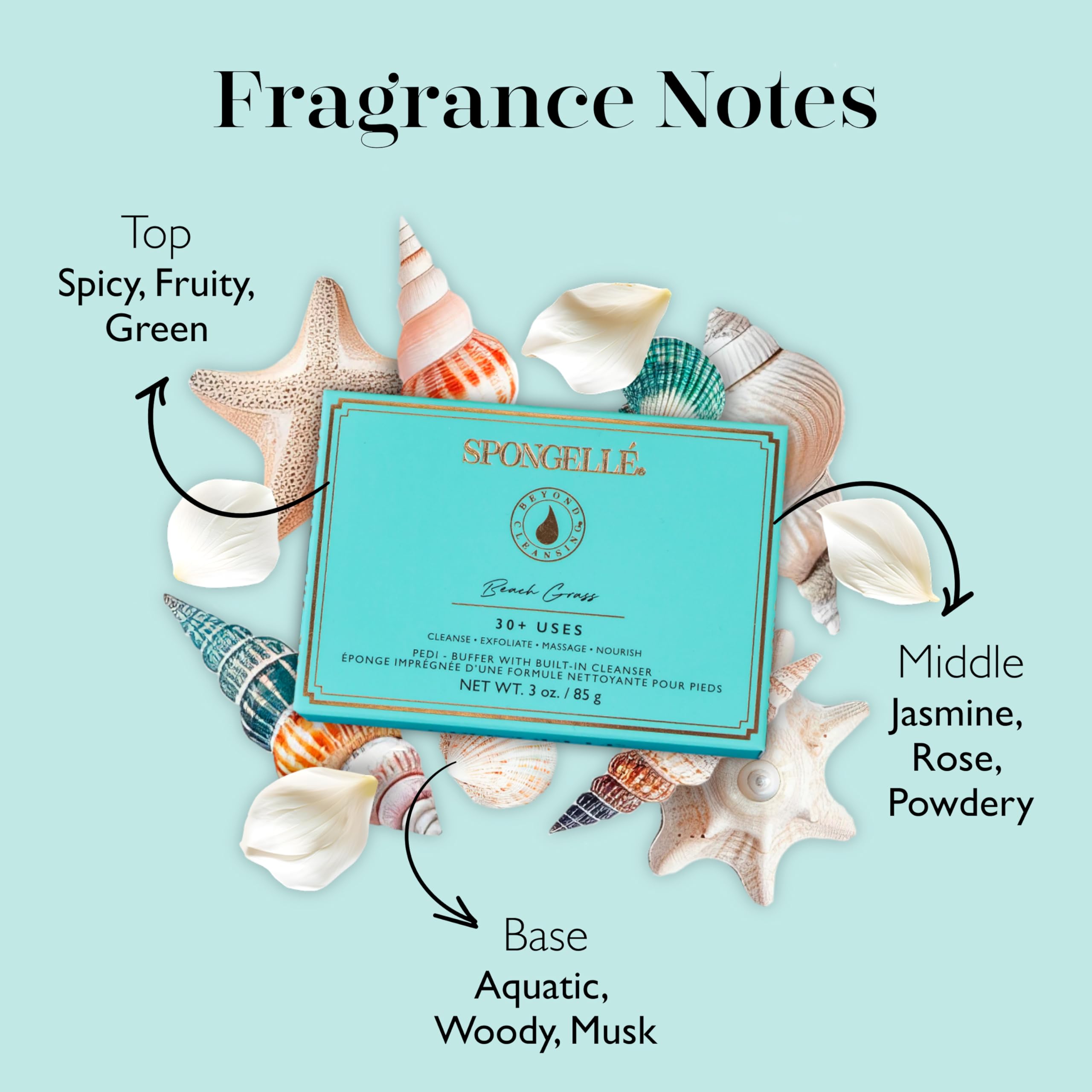 Foam lather from Beach Grass Pedi Buffer demonstrates luxurious cleansing