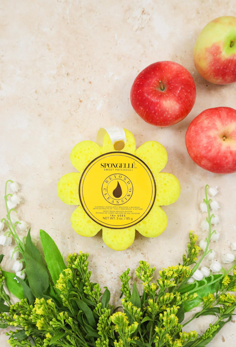 SPONGELLÉ Sweet Patchouli Wild Flower travel-friendly design supports 14+ uses