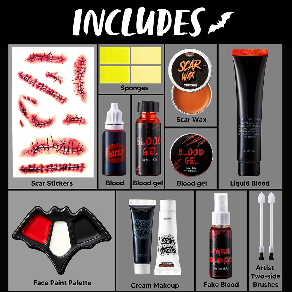 Spooktacular Creations liquid blood dramatic splash for realistic effects.