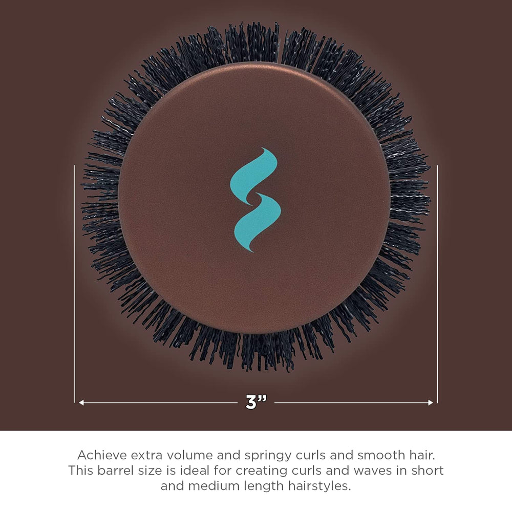 Spornette dual-function barrel dries and shapes hair in one pass.