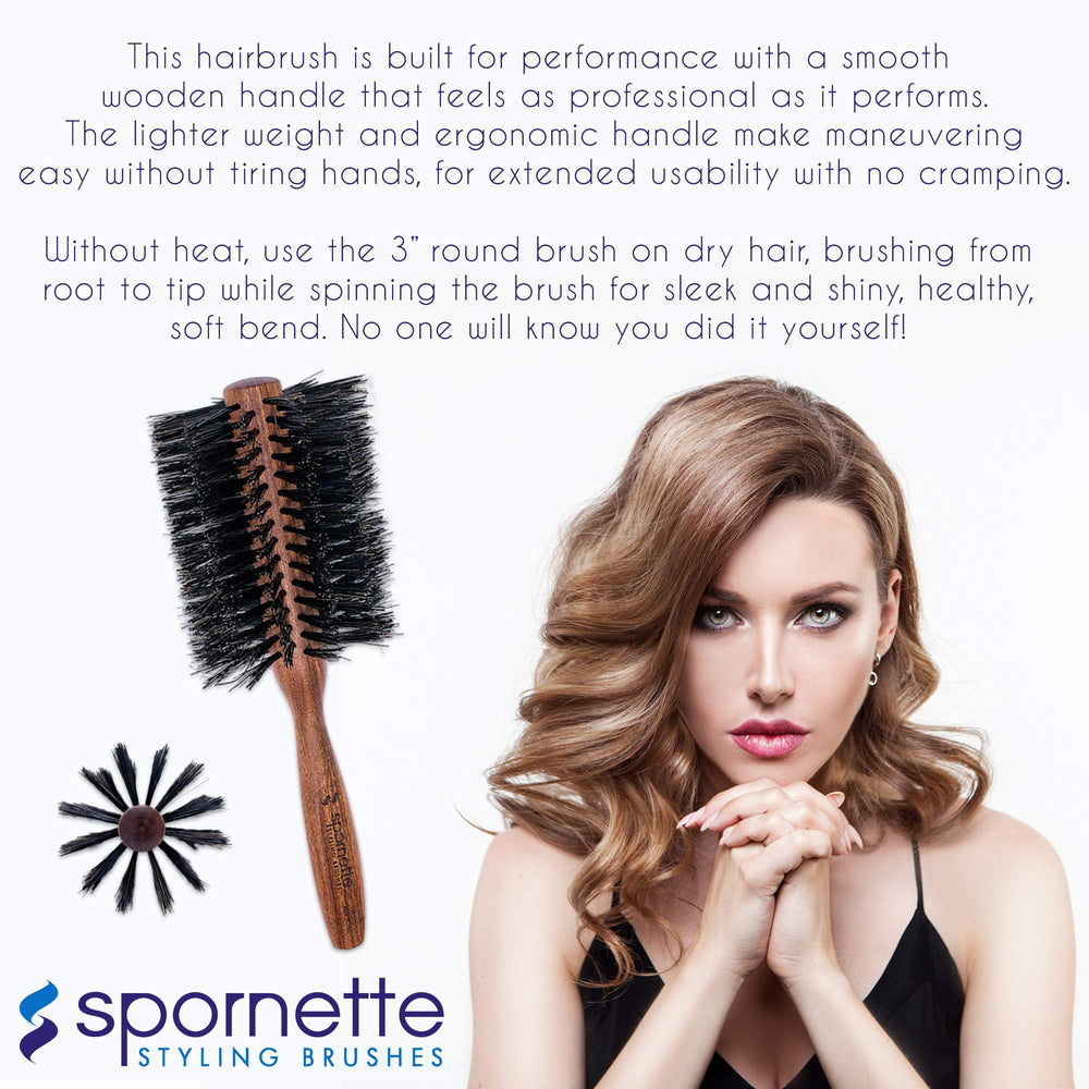 SPORNETTE Rounder demonstrates scalp stimulation while oils are evenly distributed.