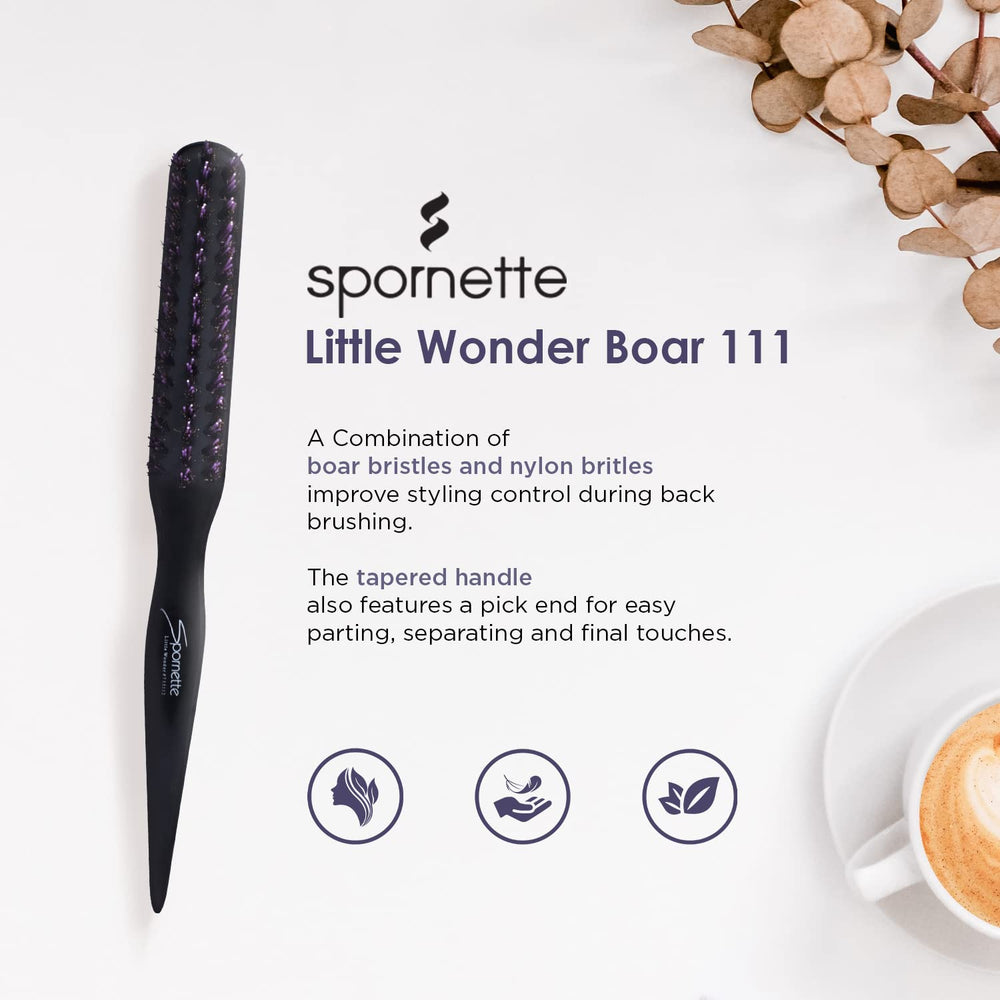 SPORNETTE Little Wonder teasing brush back brushing technique highlights smoothing and control