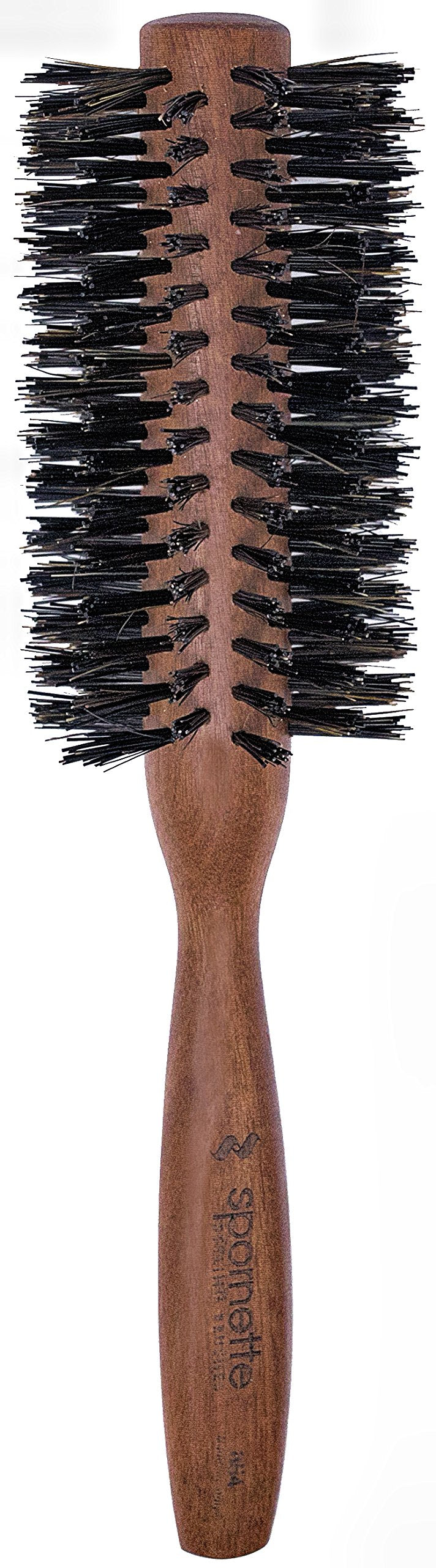 Spornette round brush root-volume boost lifts hair for fuller styles.