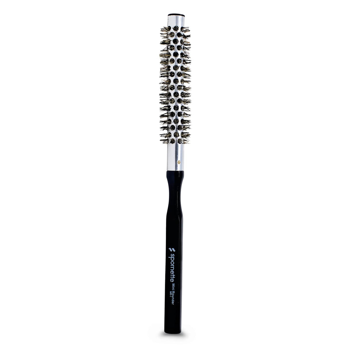 Spornette small round brush nylon bristles closeup shows detangle and quick blowouts