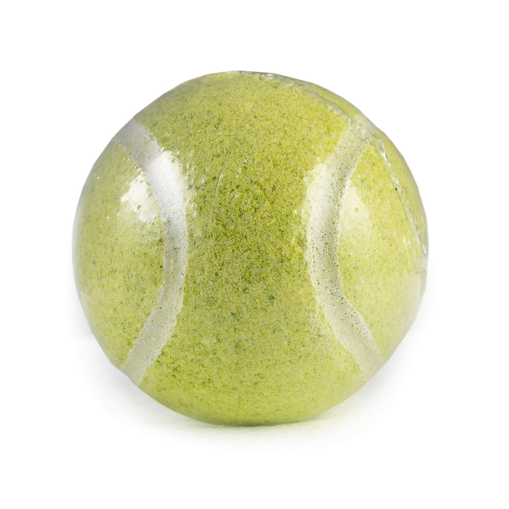 Sportigift tennis-ball-bath-bombs texture-closeup emphasizes natural ingredients for muscle-soothing soaks.