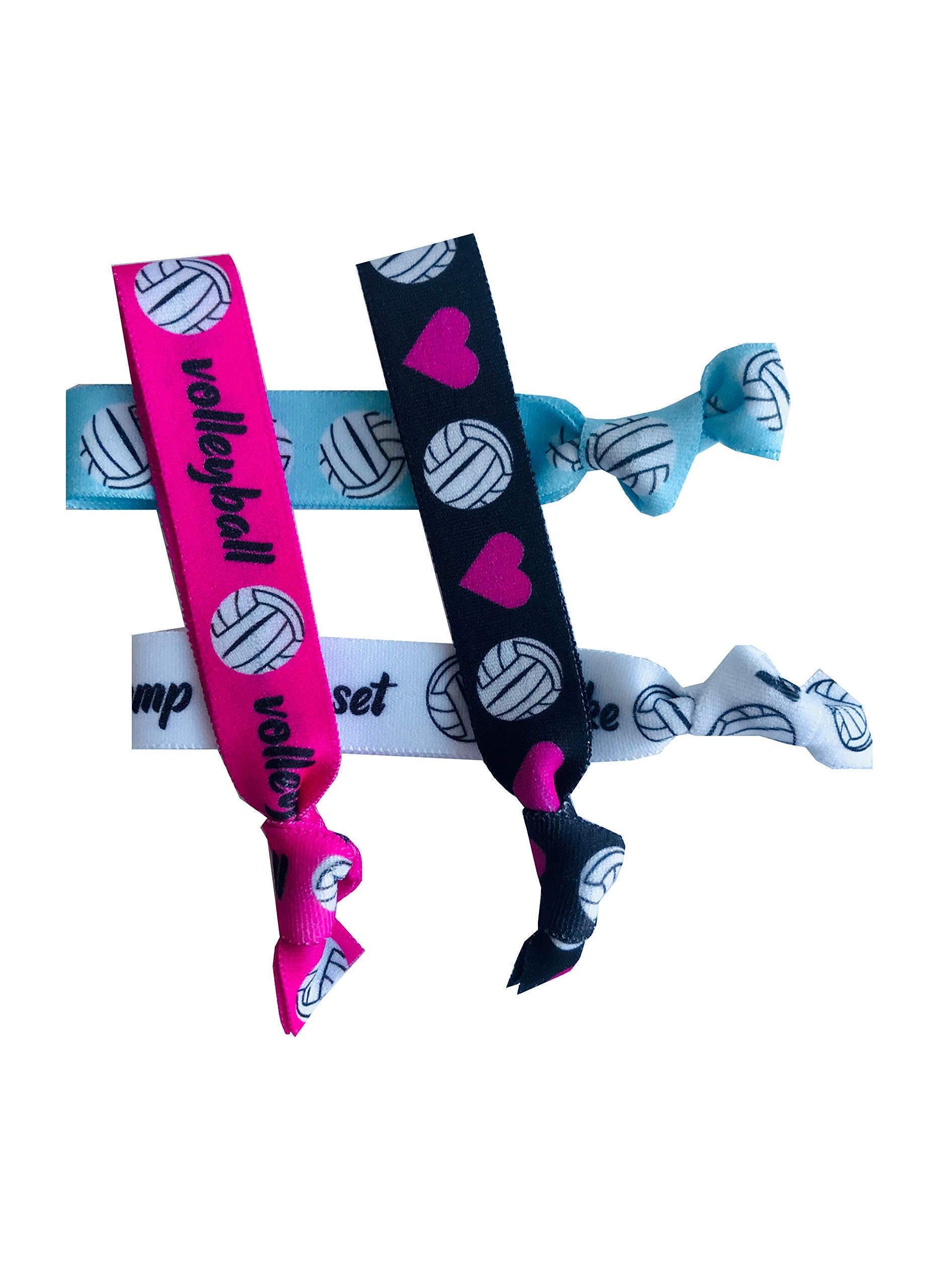 Sportigift volleyball hair ties - colorful designs for practice and on-court style.