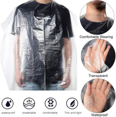 Sportuli waterproof cape worn during styling protects clothing