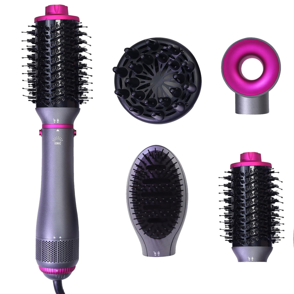 SPPZCUR hair dryer brush 4-in-1 front view for quick salon-quality blowouts at home