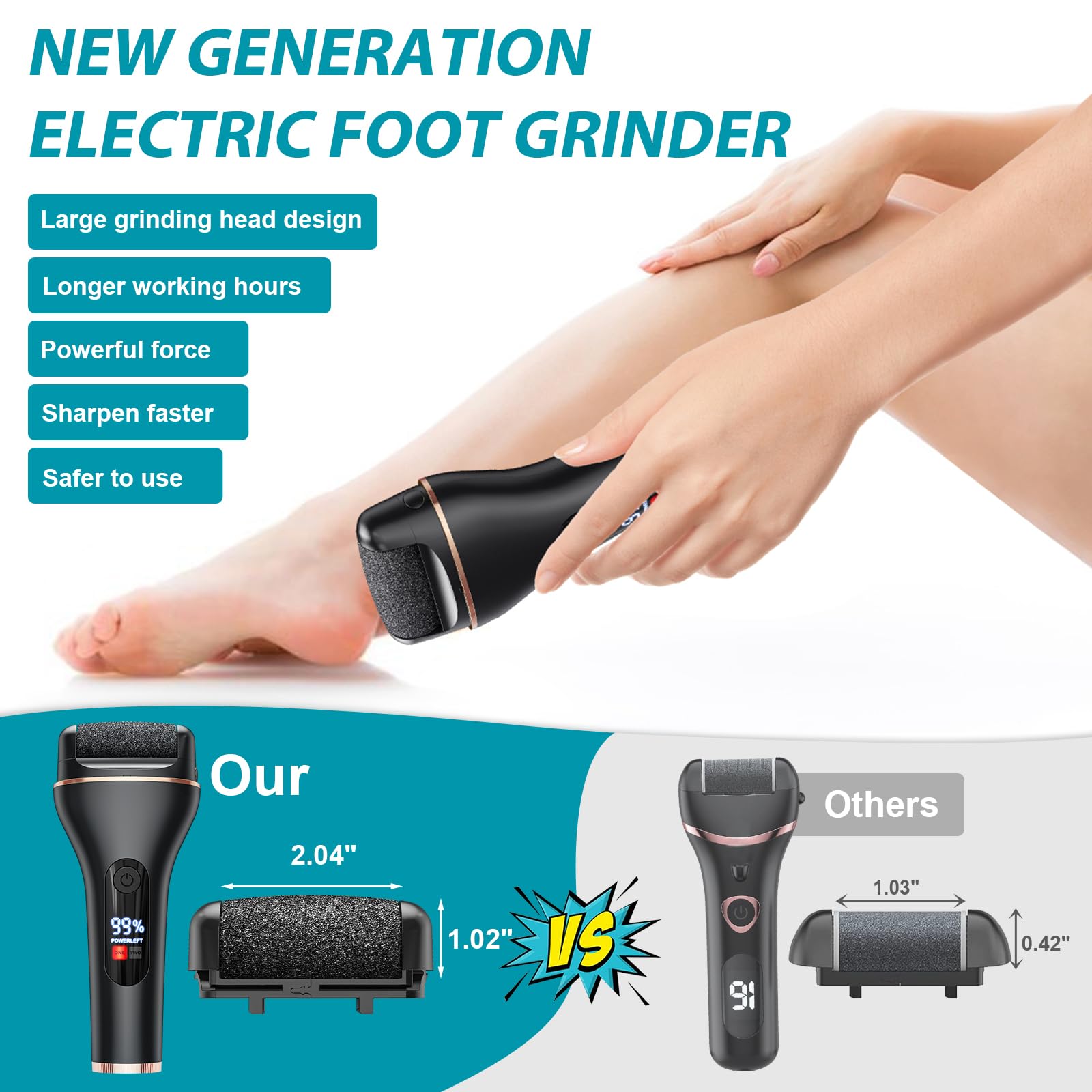 Spriak 16in1 kit attachments showcased for versatile pedicure routines.
