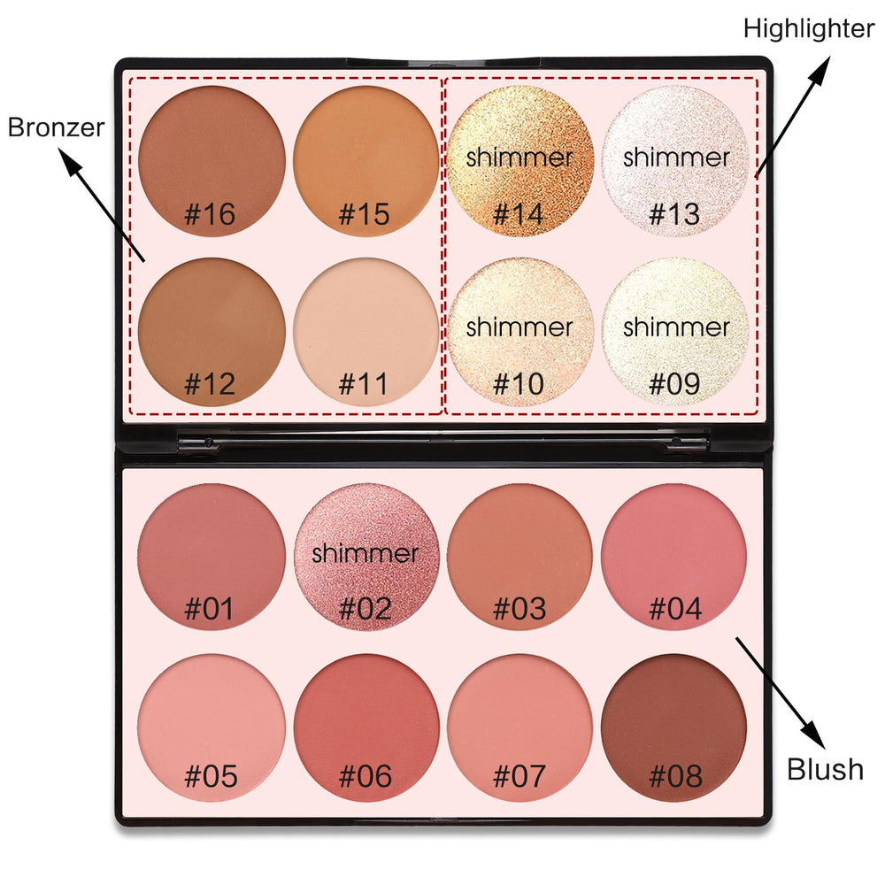 SPRINGSKY contour palette swatches for effortless color coordination and versatile looks.