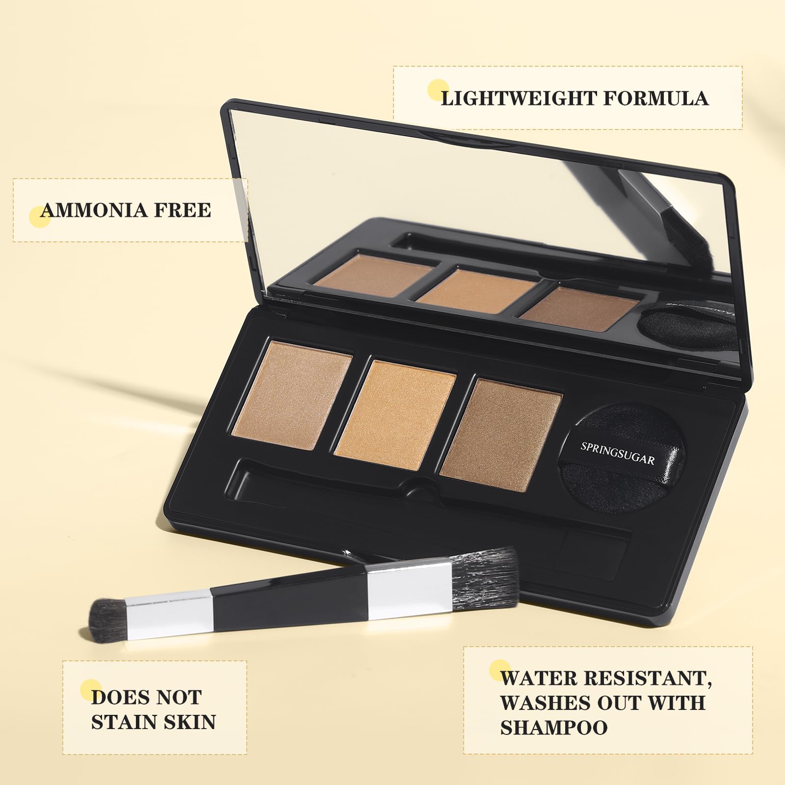 SPRINGSUGAR Lightweight Formula Application enables quick daily touch-ups.