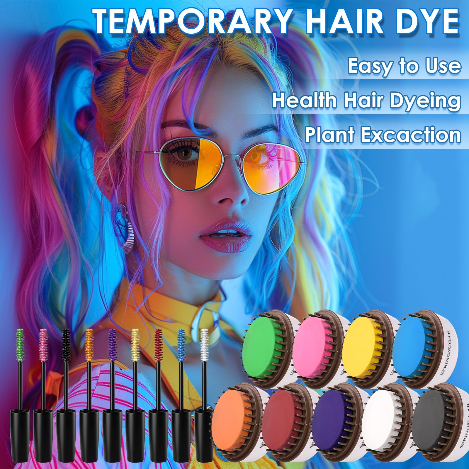 SPRINGSUGAR occasions hair chalk idea for Halloween, cosplay, and parties