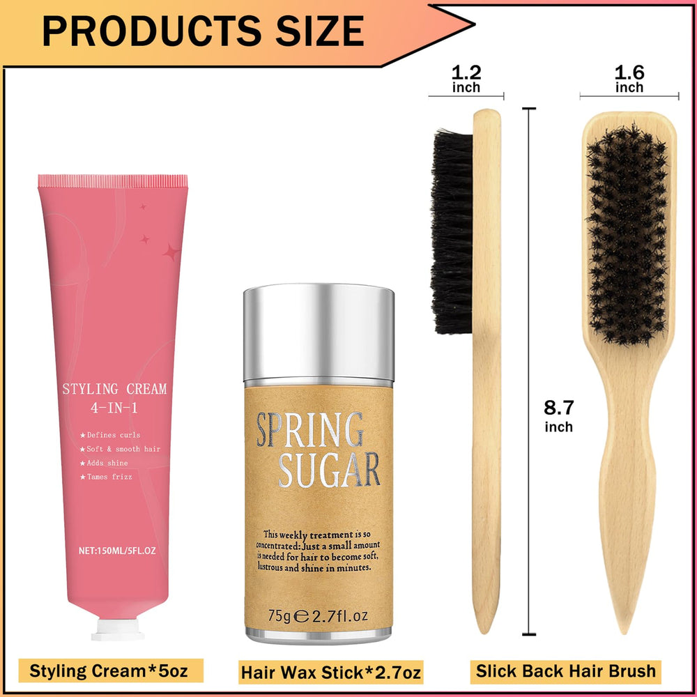 SPRINGSUGAR styling cream application helps tame frizz with natural shine.