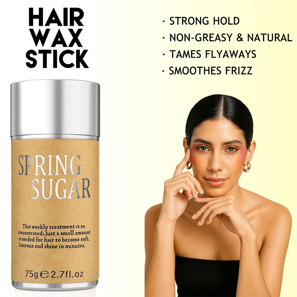 SPRINGSUGAR wax stick 2.71oz delivers strong hold with matte finish for textured styles.