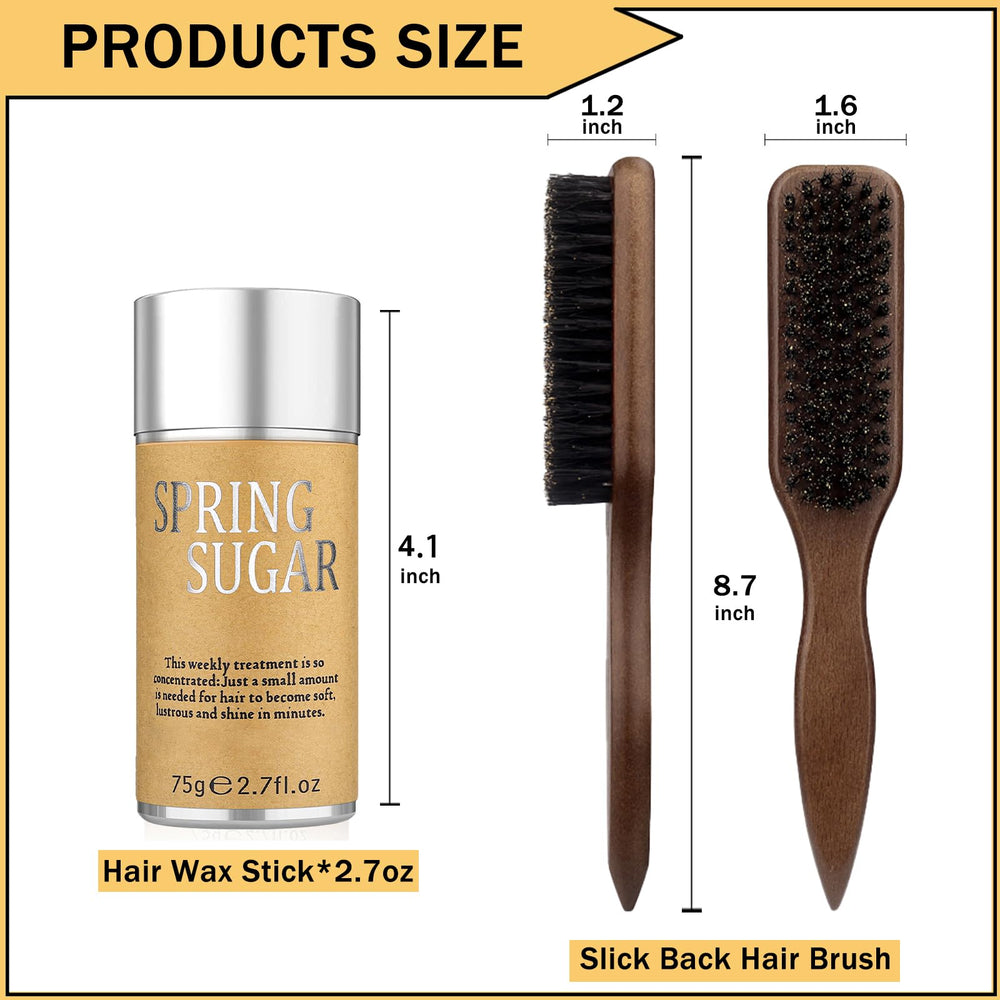 SPRINGSUGAR Wax Stick application on hair shows precise sectioning and controlled hold