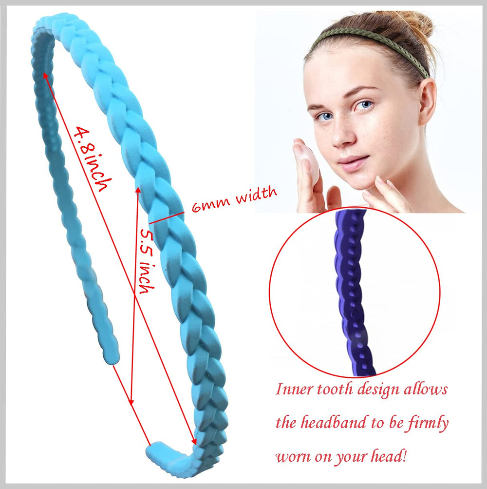 Springtime headbands worn by kids to keep hair back during play.