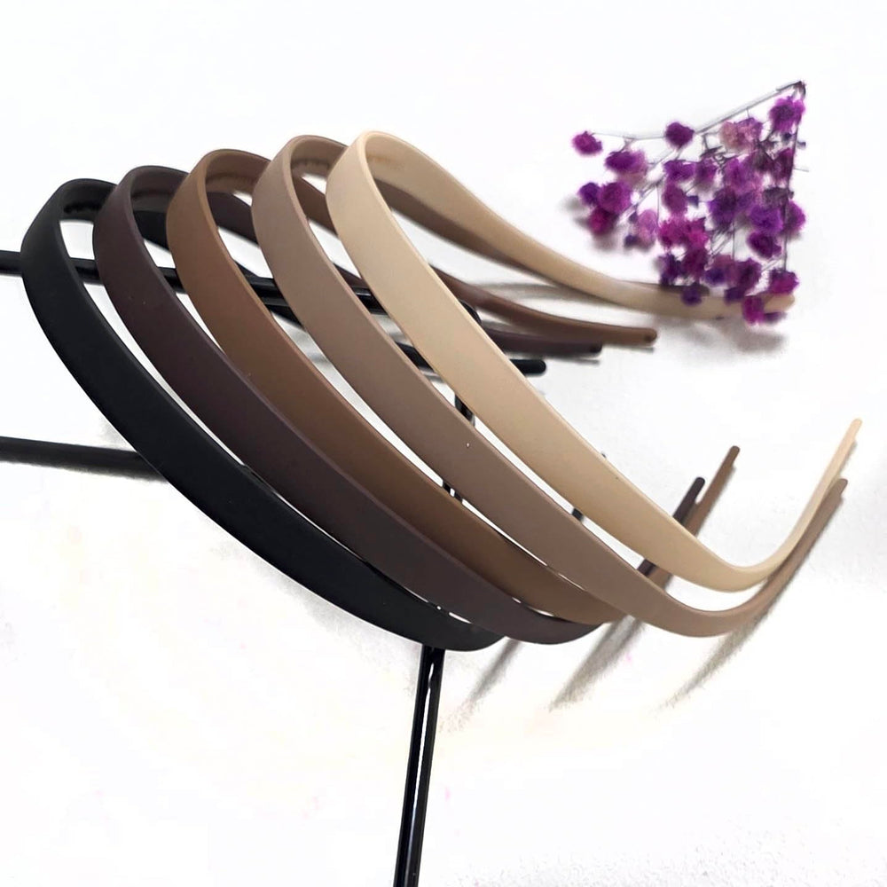 Springtime square headband tan on model demonstrates versatile daily styling.