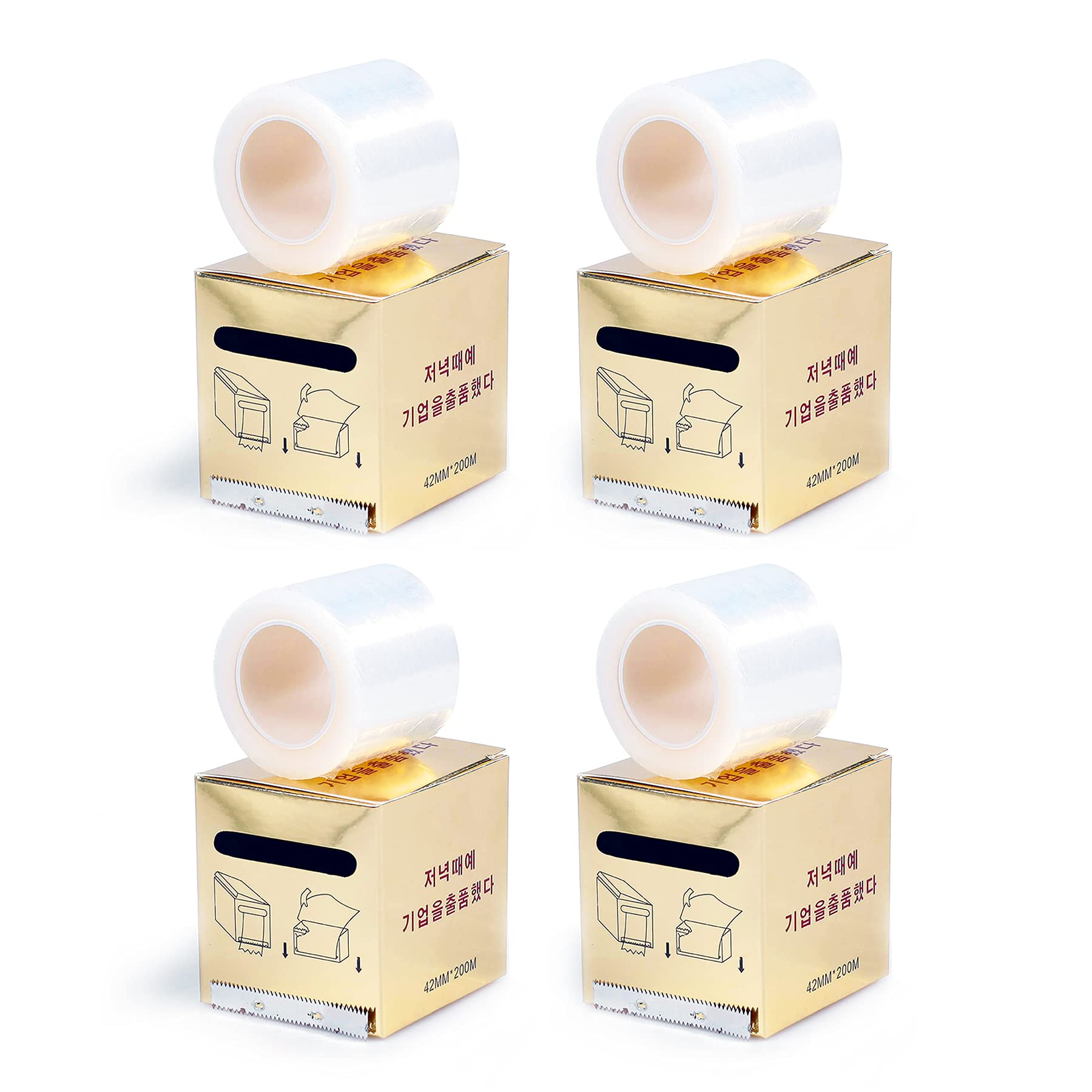 S.Q eyebrow wrap box with cutter for precise film cuts during sessions.