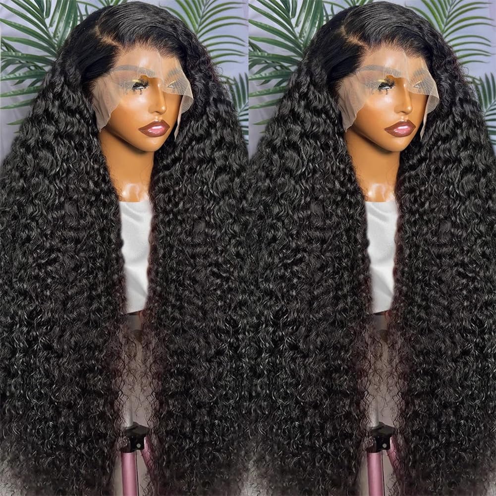 SQU&CIR pre-plucked baby hair deep wave wig 28in for a natural hairline.