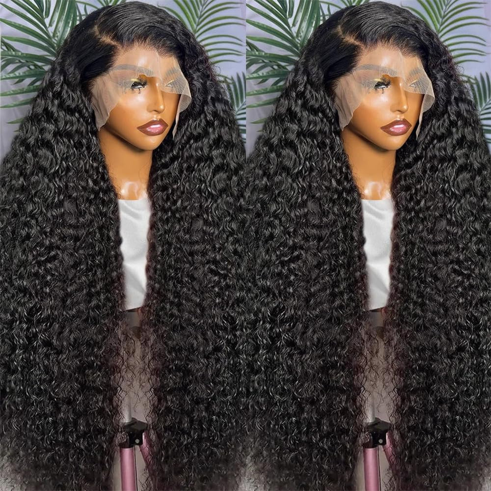 SQU&CIR pre-plucked baby hair deep wave wig 28in for a natural hairline.