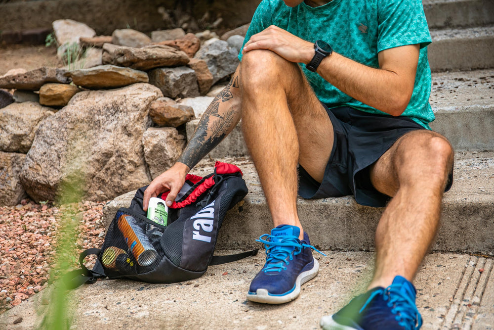 Squirrel's Nut Butter Anti Chafe Stick on neck facilitates comfortable movement during long runs.