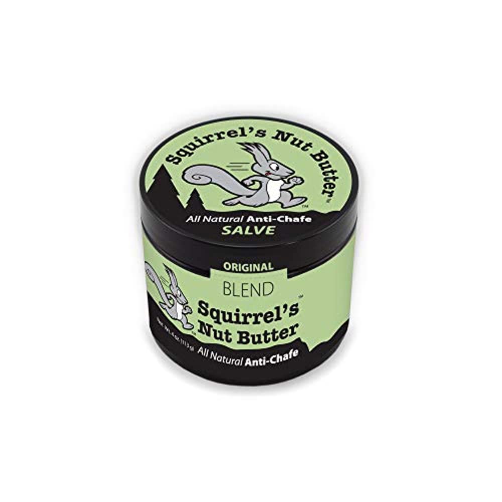 Squirrel's Nut Butter anti-chafe tub closeup for chafing prevention during workouts