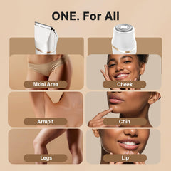 Srbydt bikini trimmer with 2-in-1 heads for body and facial grooming.