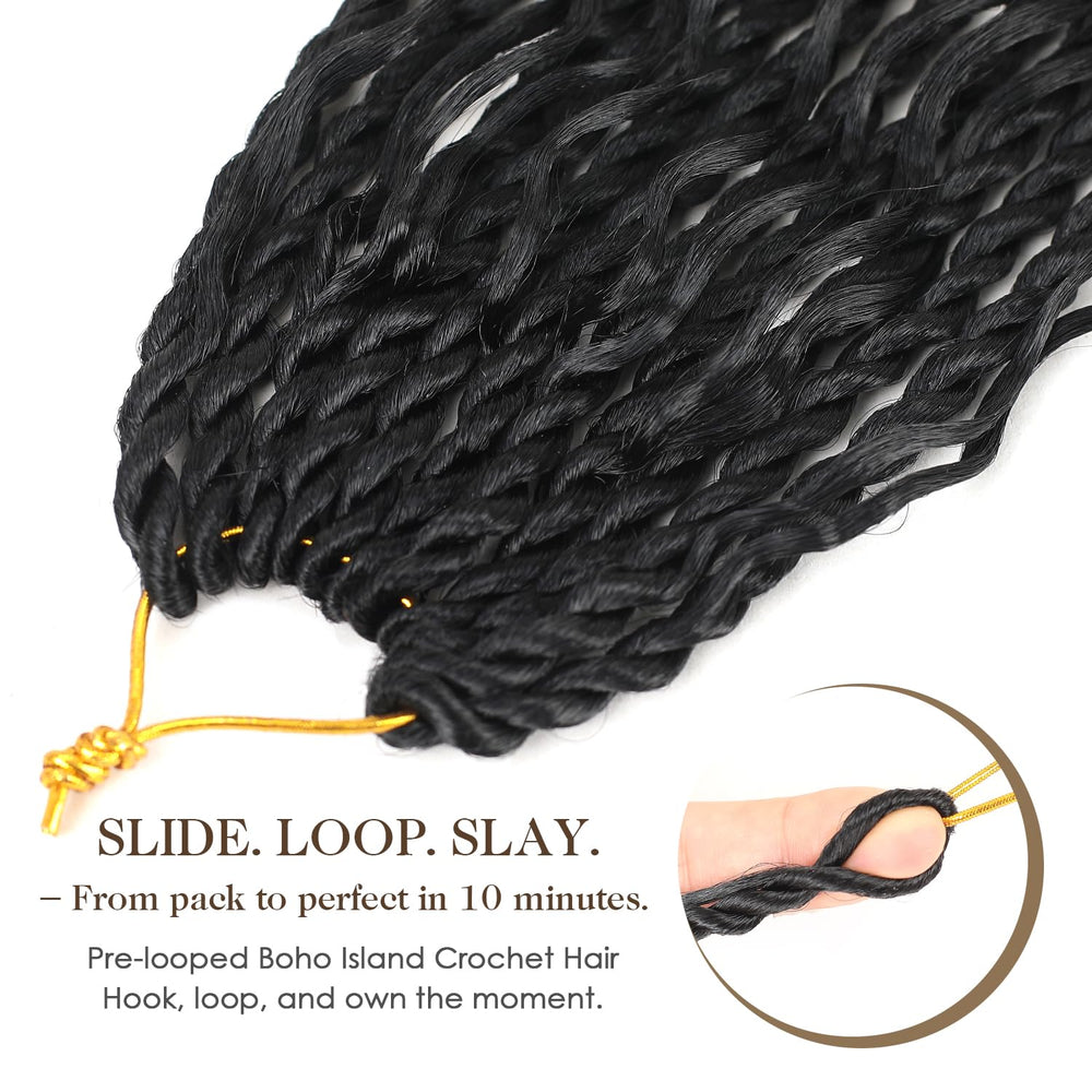Srcdtvlk pre-looped Senegalese twist for quick, easy installation