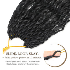 Srcdtvlk pre-looped Senegalese twist for quick, easy installation