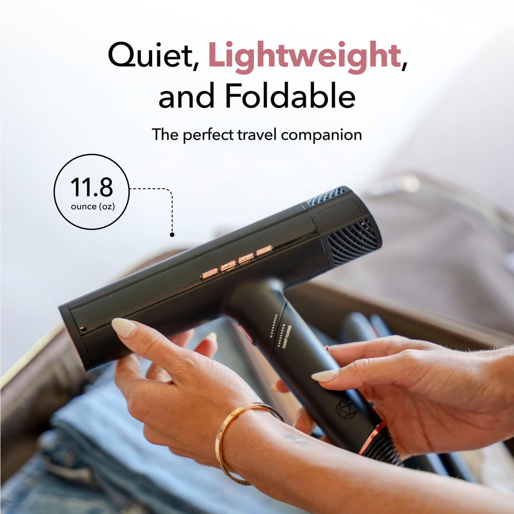 Three magnetic attachments on DryQ for versatile styling options