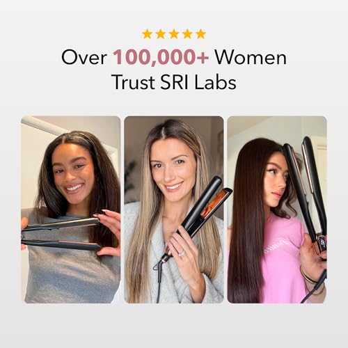 SRILabs StyleQ straightening in use demonstrates controlled heat with multiple settings.