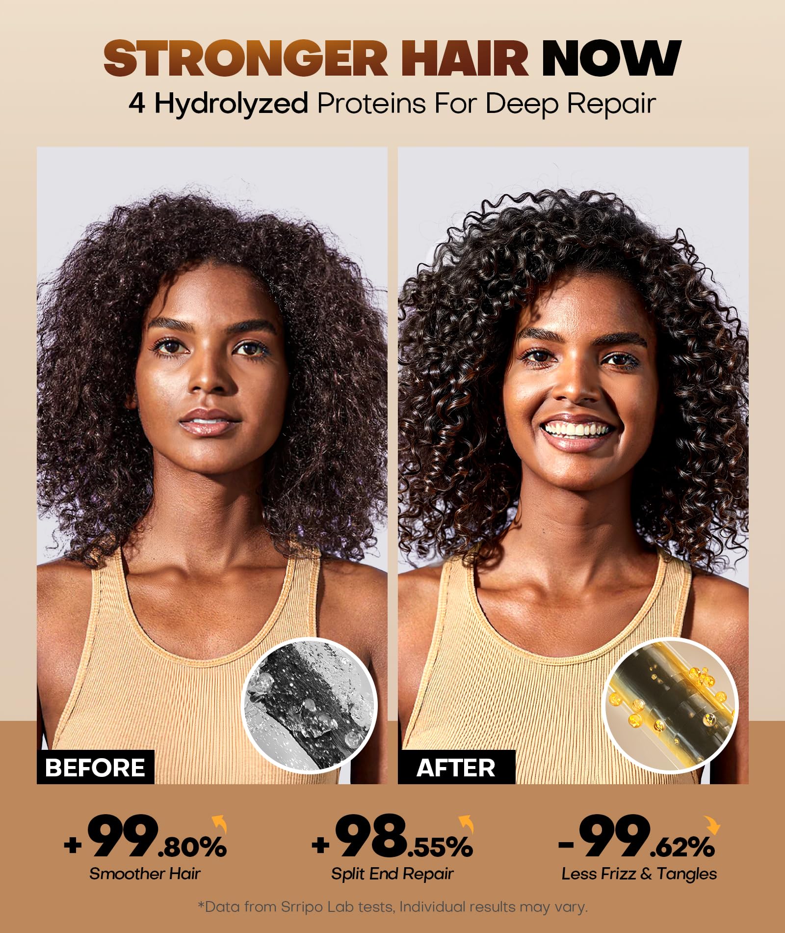 Key natural ingredients in Srripo Collagen Hair Mask for renovation.