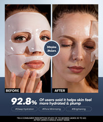 Srripo Radiant Glow mask texture close-up shows hydration-rich sheet